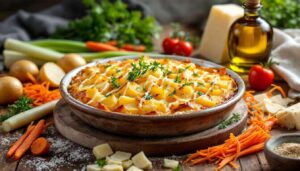 Gratin de pommes de terre, poireaux et carottes : fondant, bien doré et ultra simple à cuisiner au quotidien