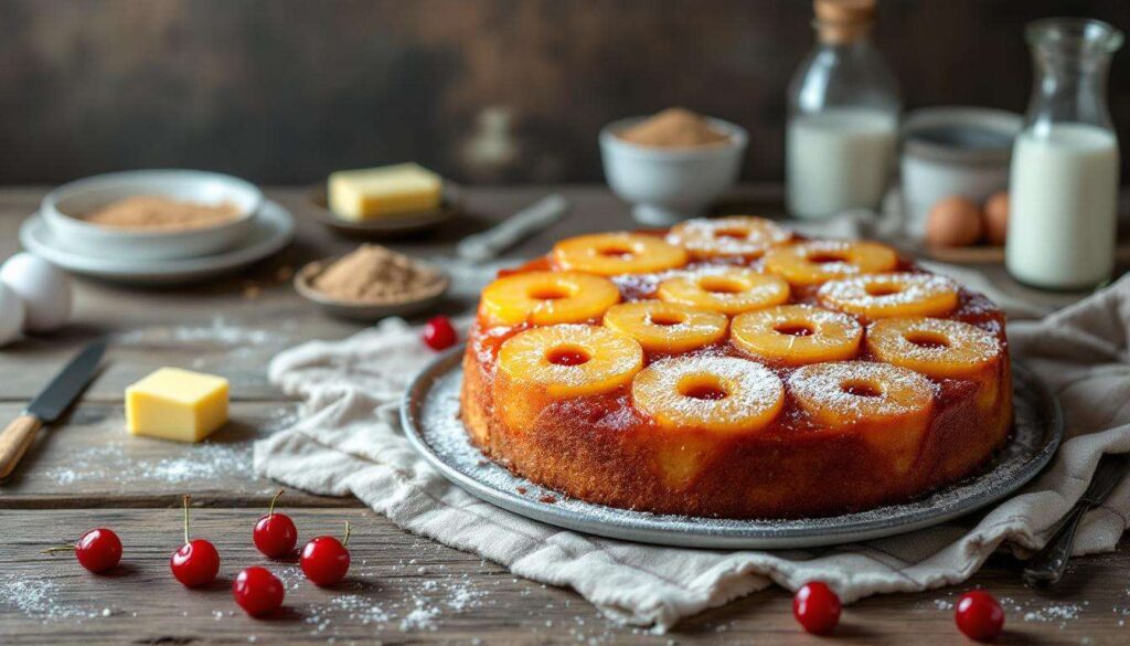 Gâteau renversé à l’ananas : moelleux, caramélisé et très simple à réussir