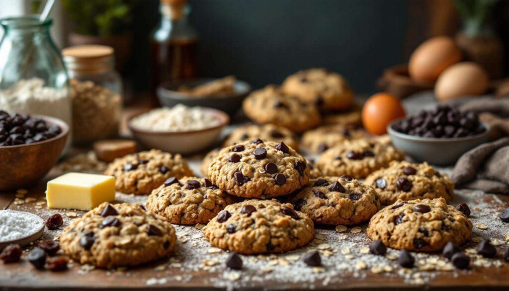 Voici ces biscuits aux flocons d’avoine raisins et chocolat, ultra gourmands mais légers, à tester dès ce soir