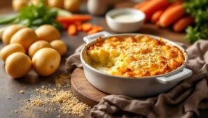 Gratin de pommes de terre, poireaux et carottes : fondant, délicieusement doré et ultra simple à préparer
