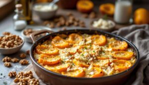 Gratin de butternut, fromage et noix : recette facile ultra fondante