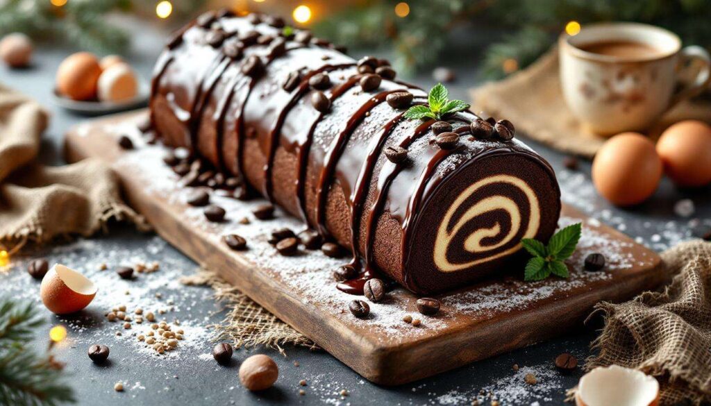 Cette bûche chocolat-café ultra fondante fait l’unanimité à Noël : chaque bouchée est un vrai moment de fête