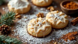 Biscuits de Noël irrésistibles : pâte fondante, noix croquantes et glaçage sucré qui séduisent à chaque bouchée