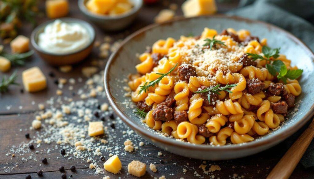 Gratin de coquillettes au bœuf bourguignon : recette anti‑gaspillage, ultra fondante et pleine de saveurs automnales