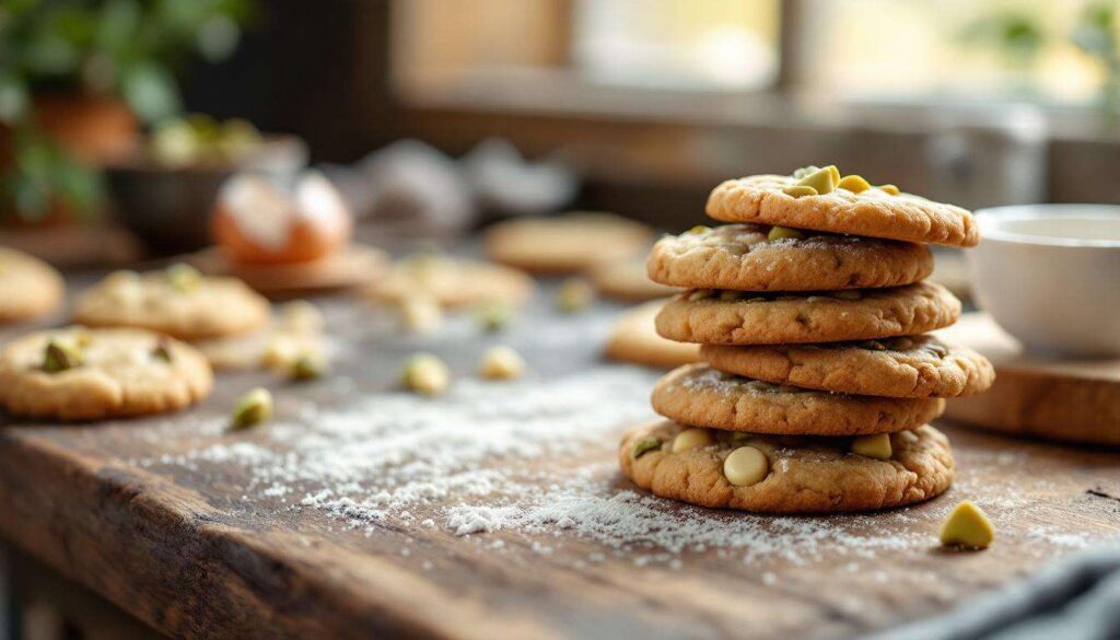 Chocolat blanc, pistache et douceur irrésistible en 15 minutes chrono : craquez pour ces cookies ultra gourmands