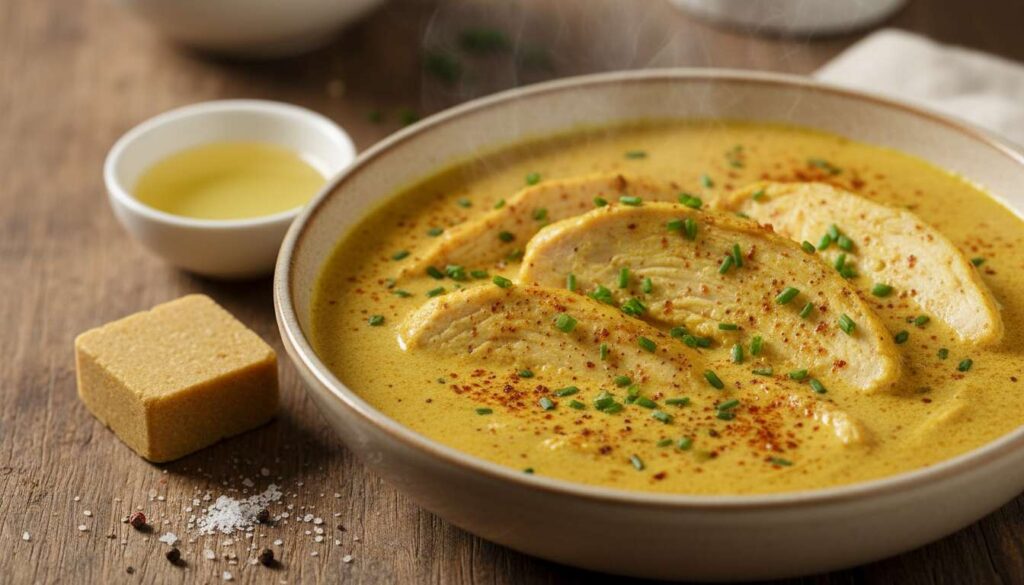 Poulet au curry : recette crémeuse, rapide et savoureuse