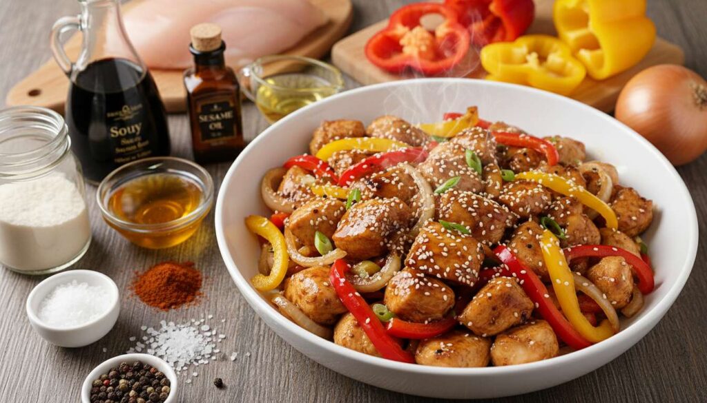 Poulet au wok : recette asiatique rapide et pleine de saveurs