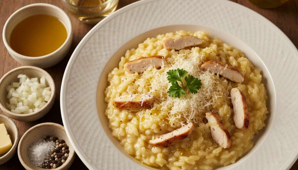 Risotto au poulet : recette crémeuse facile maison