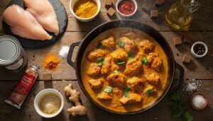 Poulet au curry : recette facile, sauce crémeuse et épices