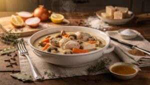 Blanquette de poulet à l&rsquo;ancienne : recette facile et savoureuse